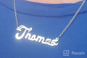 img 5 attached to 🌙 Moonlight Collections Personalized Name Necklace: Custom Silver 925 Nameplate Pendant