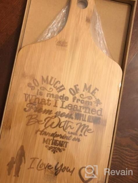 img 1 attached to Mothers Day Gifts, Christmas Gift For Mom - LANGXUN Personalized Engraved Bamboo Cutting Board For Mothers Day Gifts, Mothers Birthday Gift, Mom And Grandma Gift, Mom Gifts From Daughter review by Justin Cranford