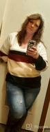 img 1 attached to Women'S Color Block Striped V Neck Long Sleeve Knitted Sweater Pullover - S-2XL review by Cecilia Spencer