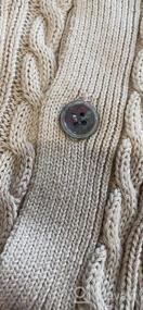 img 6 attached to Очаровательный вязаный свитер Feidoog для стильных мальчиков: V-образный вырез, вязаные пуговицы и узорчатый пуловер