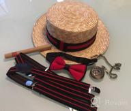 img 1 attached to BABEYOND 1920S Mens Gatsby Gangster Costume Accessories Set 30S Manhattan Fedora Hat Suspenders review by Emanuel Frison