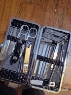 img 1 attached to Manicure Set Nail Clippers Pedicure Kit - 18 Piece Professional Grooming Tools With Luxurious Travel Case, Stainless Steel Manicure Care Kit review by Kevin Carey