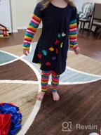 img 1 attached to VIKITA Cotton Girls' Rainbow Stripe Leggings review by Keith Bradley