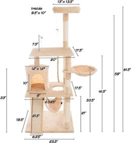 img 3 attached to Optimized Search: PETMAKER Penthouse Cat Tower Collection - Pet 😺 Bed, Napping Perches, Kitty Condo Hut, Fully Carpeted for Sleep and Play