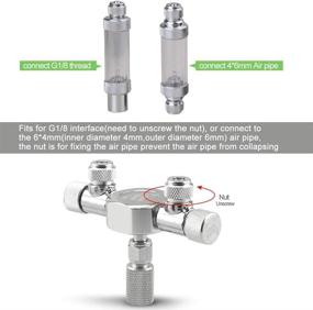 img 3 attached to 🐠 CO2 Splitter Regulator Valve Distributor with Fine Adjusting Needle Valve for Aquarium Plant CO2 Tank - Decdeal Aquarium Product