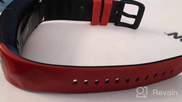 img 1 attached to Upgrade Your Samsung Gear Fit2 With NotoCity Silicone Replacement Bands In Black-Red, Large Size review by Matt Davis