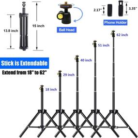 img 2 attached to 📸 Ultra-long Extendable Selfie Stick Tripod Stand with Bluetooth Remote for iPhone 13 12 11 Pro XS MAX X XR 8 7, Samsung Galaxy S22 S21 S20 10 Plus Ultra Note - Aluminum Alloy