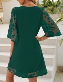 img 3 attached to Stylish Floral Lace Shift Dress For Women: LookbookStore 3/4 Sleeve Tunic Dress Perfect For Summer