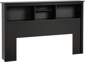 img 4 attached to Prepac Freestanding Full/Queen Bookcase Headboard, 65.75"W X 11"H, Black