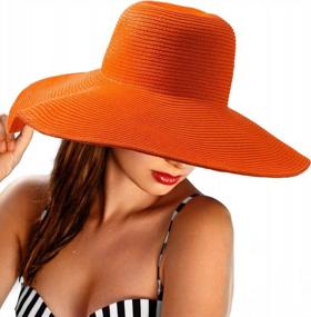 img 3 attached to 👒 Stylish Women's Wide Brim Sun Hat: Ultimate Sun Protection in a Fashionable Floppy Straw Design for Summer & Beach Activities
