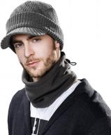 stay warm and stylish with comhats wool knit hat & scarf set for men and women logo