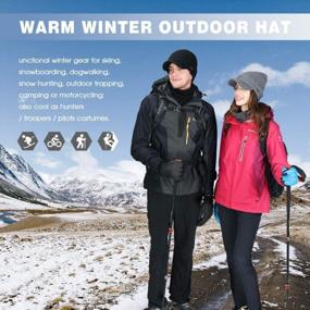 img 2 attached to Stay Warm And Stylish With Comhats Wool Knit Hat & Scarf Set For Men And Women