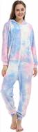 get cozy in style: lifeye's tie dye jumpsuit pajamas with hoodie for women and men logo