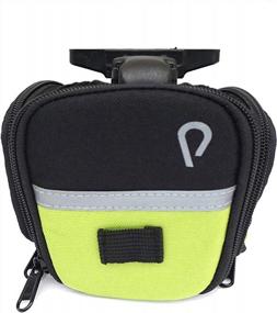 img 3 attached to Пакет Vincita STASH: большое отверстие на молнии, расширяемый боковой и внутренний сетчатый карман + ремешок со светодиодной подсветкой для безопасности Светоотражающая сумка для велосипедного сиденья