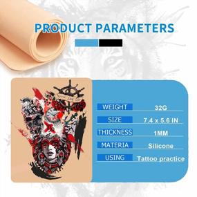 img 3 attached to CINRA Blank Tattoo Practice Skins, 20Pcs Skin Practice 1Mm Tattoo Practice Skin 8X6" Double Sides Tattoo Skins Soft Rubber Microblading Eyebrow Practice Skins For Beginners Experienced Artists