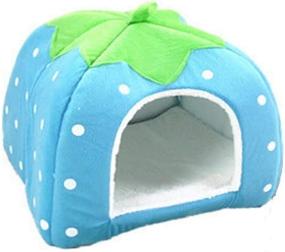 img 4 attached to 🐾 Warm & Water Resistant Pet Kennel: S-Lifeeling Autumn Winter Hot Style Cute Pet Strawberry Ger House- Ideal for Dogs & Cats