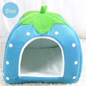 img 3 attached to 🐾 Warm & Water Resistant Pet Kennel: S-Lifeeling Autumn Winter Hot Style Cute Pet Strawberry Ger House- Ideal for Dogs & Cats