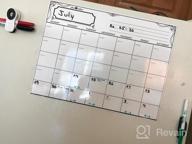 img 1 attached to PlanOvation USA Made Large Magnetic Dry Erase Whiteboard Weekly Planner For Fridge Refrigerator Calendar review by Tim Ross