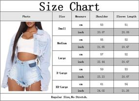 img 1 attached to Cropped Denim Jackets Sleeve Destroyed Women's Clothing ~ Coats, Jackets & Vests