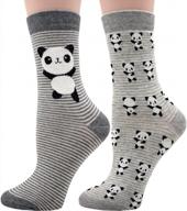 cute cartoon animal pattern socks for women and girls - fun cotton crew socks by carahere! logo