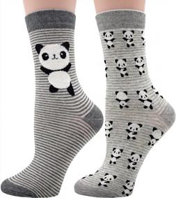 img 4 attached to Cute Cartoon Animal Pattern Socks For Women And Girls - Fun Cotton Crew Socks By Carahere!