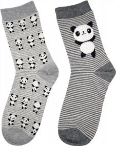 img 2 attached to Cute Cartoon Animal Pattern Socks For Women And Girls - Fun Cotton Crew Socks By Carahere!