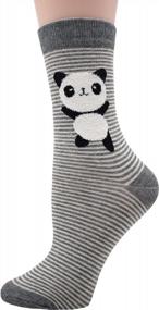 img 1 attached to Cute Cartoon Animal Pattern Socks For Women And Girls - Fun Cotton Crew Socks By Carahere!