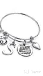 img 6 attached to M MOOHAM Engraved Initial Charm Bracelet for Women Girls - Elephant Llama Pineapple Horse Gifts. Upgrade Your Jewelry Collection with Enchanting Quote Charm Bracelet Gifts.