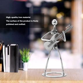 img 2 attached to Small Iron Sculpture Metal Musician Player Collectible Figurine Hand Soldering Home Decor Art Iron Statue Crafts Gifts