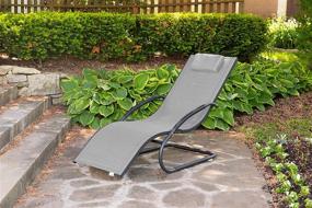 img 3 attached to Grey Vivere Wave Aluminum Lounger For Optimal Search Engine Optimization