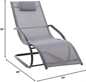 img 2 attached to Grey Vivere Wave Aluminum Lounger For Optimal Search Engine Optimization