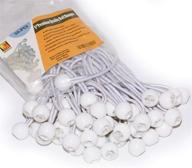 🔘 white 6" 50-pack heavy duty ball bungee canopy cord by wellmax, 5mm thickness логотип