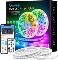govee smart led strip lights, 32.8ft wifi led light strip with app and remote control, works with alexa and google assistant, music sync lights for bedroom, kitchen, tv, party ( 2 rolls of 16.4ft) logo