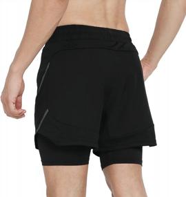 img 3 attached to ARSUXEO Men'S 2-In-1 Running Shorts Featuring Dual Zipper Pockets - Model B191