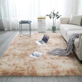 img 4 attached to Kids Play Room Faux Fur Luxury Rug Plush Throw Rugs High Pile Handmade Knitted Area Rug For Nursery Decoration Baby Care Crawling Carpet