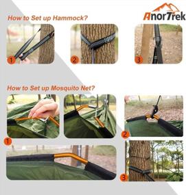 img 2 attached to AnorTrek Professional Camping Hammock: Lightweight, Portable Double With Mosquito Net & Tree Straps - Perfect For Hiking, Backpacking & More!