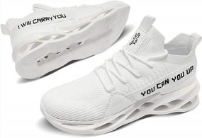 img 1 attached to Caitin Mens Running Tennis Blade Shoes Легкие повседневные кроссовки для ходьбы