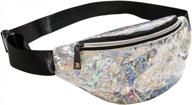 women's/men's/kids' shiny silver fanny pack laser waist bag running bum bag ayliss fashion logo