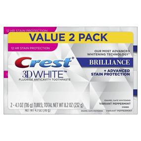 img 4 attached to 🦷 Crest Brilliance Peppermint Vibrant Toothpaste Oral Care