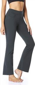 img 4 attached to Safort Bootcut Yoga Pants With 4 Pockets And UPF50+ - 28-34" Inseam For Regular And Tall Sizes