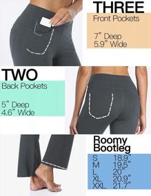img 2 attached to Safort Bootcut Yoga Pants With 4 Pockets And UPF50+ - 28-34" Inseam For Regular And Tall Sizes