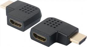 img 2 attached to 2Pack Anbear HDMI 90° & 270° Right Angle Adapter - Male To Female HDMI Port Saver
