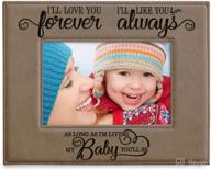 🖼️ engraved leather picture frame (4x6-horizontal) - perfect baby shower, wedding, or valentine's gift by kate posh: eternal love, forever adored логотип