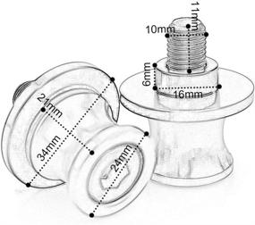 img 3 attached to Blue CNC Aluminum Swingarm Spools Slider Stand Screw for Yamaha YZF R1 R3 R6 R25 R1000 - M6 Motorcycle Swingarm Spools Accessories