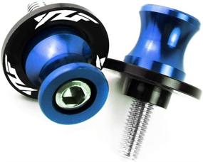 img 4 attached to Blue CNC Aluminum Swingarm Spools Slider Stand Screw for Yamaha YZF R1 R3 R6 R25 R1000 - M6 Motorcycle Swingarm Spools Accessories