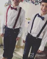 img 1 attached to WDSKY Men's Boys Suspenders and Bow Tie Set with Heart Clips - Ideal for Weddings review by Juan Grayson