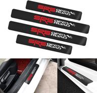 🚗 4-piece set carbon fiber vinyl reflective car door sill plate protectors for sr5 off-road racing development compatible with tundra tacoma 4runner land fj cruiser логотип