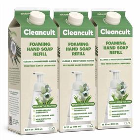 img 4 attached to Cleancult Eucalyptus Tea Tree Foaming Hand Soap Refills - 32Oz, 3 Pack - Nourishing Coconut-Derived Foam Soap With Aloe - Paraben & Phthalate Free