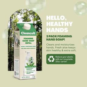 img 3 attached to Cleancult Eucalyptus Tea Tree Foaming Hand Soap Refills - 32Oz, 3 Pack - Nourishing Coconut-Derived Foam Soap With Aloe - Paraben & Phthalate Free