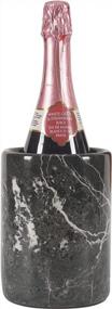 img 4 attached to Wine Chiller Tabletop Handmade Marble Wine Chillers - 5X5X6.5 Inch" Tall Portable Home & Kitchen Decoration - Black Champagne Cooler Best For Utensil, Flower Vase & Stationery Holders (BZ-03)